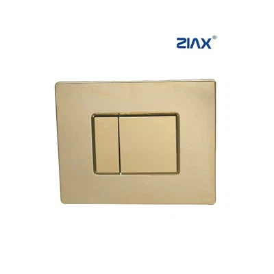 Ziax Plast-Lúxus Lúxus Kopar Finish Square Tvískiptur-Klósettskolplata með hnappi fyrir falinn brunn